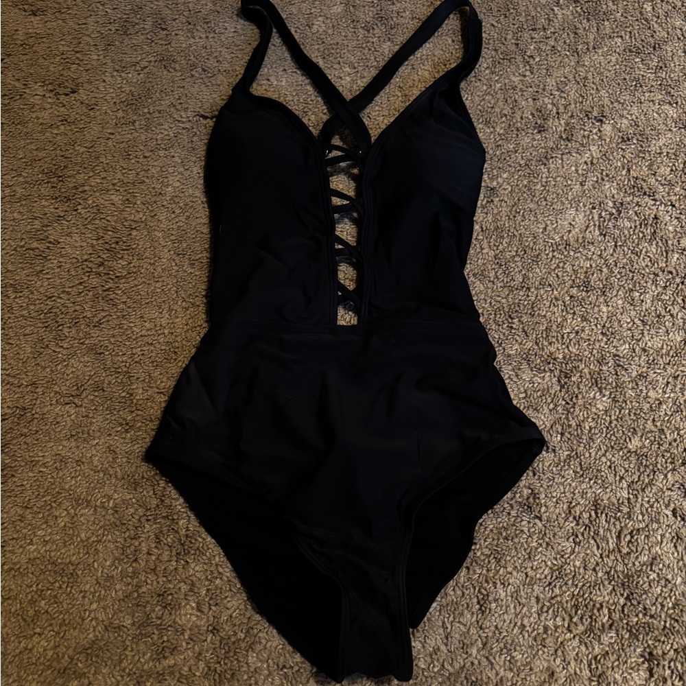SHEIN Black One Piece Swimsuit